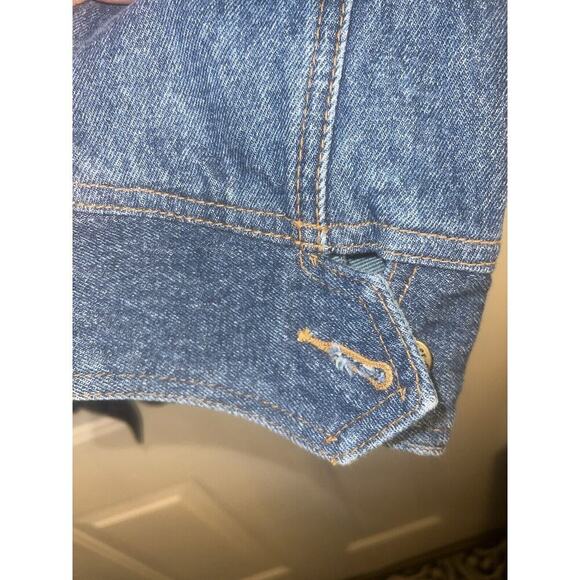 Christopher & Banks Women’s Embroidered Denim Jacket Camping Blue Large VINTAGE - Picture 8 of 10